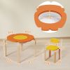 5 Piece Kids Table and Chairs Set, Toddler Table and Chair Set with Built-in Storage, for Nursery, Living Room, Playroom