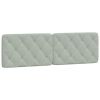 Headboard Cushion Light Gray 59.8" Velvet