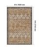 Large Area Rug 6 x 9 ft Anti-Skid Tear-Resistant Floor Mat Vintage Brown Green