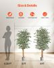 5FT Artificial Ficus Tree Tall Faux Plant with Black Pot for Indoor Decor