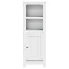 Bathroom Cabinet BERG White 15.7"x13.4"x43.3" Solid Wood Pine