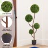 2025 High quality green plant trees spiral for indoor outdoor decoration artificial boxwood topiary ball tree 150cm 1pcs/set