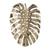 24.8x17.3x2" Gold Monstera Leaf Wall DÃ©cor