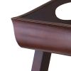 Winsome Wood Espresso & Wood Sedona Bed Tray Curved Side; Foldable Legs; Large Handle; Antique Walnut