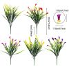 5 Bundles Artificial Calla Lily Artificial Flowers UV Resistant Plastic Flowers 5 Colors Mix Calla Lily Fake Plants For Summer Autumn Home Decor Indoo