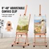 Studio H-Frame Easel, Holds Canvas Art up to 48", Beechwood Artists Easel for Painting with Wheels and Large Storage Tray