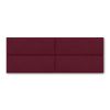 Jaxx Panelist Modern Padded Headboard â€“ Set of 4 Wall Mounted Panels (Each 11.25" x 30") - Queen, Vino Red Microvelvet