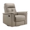 Latte Color Leather Upholstered Reclining Chair Swivel Glider Motion Modern Living Room Furniture Comfort Chair 1pc
