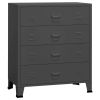Industrial Drawer Cabinet Anthracite 30.7"x15.7"x36.6" Metal