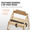 Wooden High Chair for Babies & Toddlers, Double Solid Wood Feeding Chair, Eat & Grow Portable High Chair, Easy to Clean Baby Booster Seat