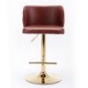 A&A Furniture,Swivel Barstools Adjusatble Seat Height, Modern PU Upholstered Bar Stools with the whole Back Tufted