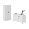 Dakota White 2 Piece Bedroom Set