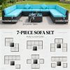 7-piece courtyard furniture set, outdoor segmented sofa set, garden set