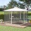 Replacement Mesh Sidewall Netting for 10' x 10' Gazebos and Canopy Tents with Zippers, (Sidewall Only) White