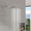 10*10 Inch Rainfall Shower Head with Extension Arm Combo Stainless Steel Shower Head with Adjustable Shower Arm