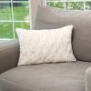 HGTV Art Deco Brushed Faux Fur Pillow Snowbound 14 x 20 inches
