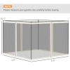 Replacement Mesh Sidewall Netting for 10' x 10' Gazebos and Canopy Tents with Zippers, (Sidewall Only) White