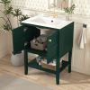 24'' Bathroom Vanity with Top Sink, Modern Bathroom Storage Cabinet with 2 Doors, Single Sink Bathroom Vanity