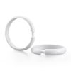 (4 pack) White Plastic Durable O-Shaped Shower Curtain Rings, 12 Count