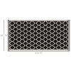 9x18 Reversible RV Outdoor Rug Black and Beige Plastic Straw Patio Floor Mat for Backyard Deck Picnic Beach Camping