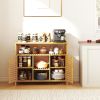 Bamboo Bathroom Cabinet with Shelves and Doors