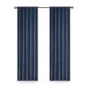 Room Darkening Poly Velvet Rod Pocket/Back Tab Curtain Panel Pair(2 Pcs Window Panels)