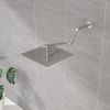 10*10 Inch Rainfall Shower Head with Extension Arm Combo Stainless Steel Shower Head with Adjustable Shower Arm