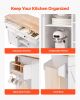 52in Kitchen Island Cart Rolling Storage Cabinet Table with Drawer Drop Leaf