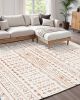 Large Area Rug 6 x 9 ft Anti-Skid and Tear-Resistant Floor Mat Modern Beige