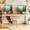 Extra long computer desk, rectangular office desk, executive desk, conference desk
