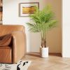 2 Pack 4.2 Feet Tall Artificial Palm Paradise Plant Large Fake Potted Tree