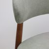 Laurel Green Flannelette Upholstered Dining Chair with Walnut Solid Wood Legs, Armless Chair Set of 4 for Kitchen, Restaurant, Living, Meeting Room