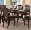 Formal Look Dining Table w Shelve And 6x Side Chairs Solidwood Espresso Finish 7pc Set Dining Room Furniture