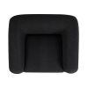 Alpine 44" Sherpa Arm Chair, Ebony Black Boucle