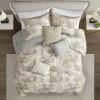 7 Piece Textured Cotton Blend Comforter Set