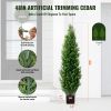 VEVOR 2 Pack 4' Artificial Cedar Topiary Tree Faux Plant UV Decor In/Outdoor