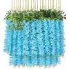 12 Packs Artificial Hanging Plants, Premium Oxidation Resistance Artificial Flower, Artificial Wisteria Plants