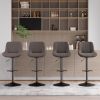 Bar Stools Set of 2, Kitchen Swivel Counter Barstool Adjustable Height Island Bar Chairs Modern Stools