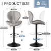Bar Stools Set of 2 Modern Swivel Bar Chairs, Barstools Counter Height with High Backrest, Easy 3-5 Minute Assembly for Bar, Kitchen, Dining Room