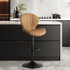 Bar Stools Set of 2 Modern Swivel Bar Chairs, Barstools Counter Height with High Backrest, Easy 3-5 Minute Assembly for Bar, Kitchen, Dining Room