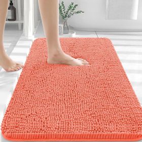 Bathroom Rugs 30x20, Extra Soft Absorbent Chenille Bath Rugs, Rubber Backing Quick Dry, Machine Washable Bath Mats for Bathroom Floor, Tub and Shower (Color: Cloral)