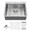 Kitchen Sink Drop-in Top Mount Single Bowl Gunmetal Black Stainless Steel Sink