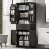 Bathroom Storage Cabinet with Doors and Drawer, Multiple Storage Space, Adjustable Shelf