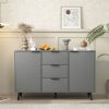 Sideboard Buffet Cabinet with Storage, Wood Coffee Bar Cabinet, Kitchen Buffet Cabinet Cupboard