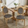French Style Solid Wood Frame Dining Chair,Set of 2