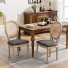 French Style Solid Wood Frame Dining Chair,Set of 2