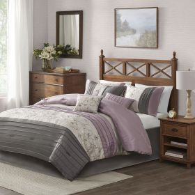 Embroidered 7 Piece Comforter Set (Color: as Pic)