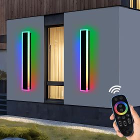 2 Packs 60in Long Outdoor RGB LED Wall Lights (size: 40inch)