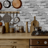 12 Pcs Grey Stone Brick Marble Peel And Stick Wallpaper Splash Proof And Moisture Proof Hanging Decorative Tiles Easy To Clean & Cut