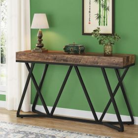 Console Table (Color: Rustic Brown)